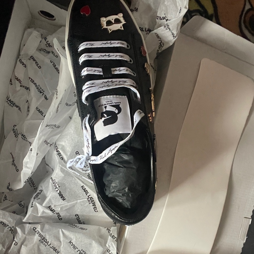 Karl Lagerfeld Black and White Men's Sneakers